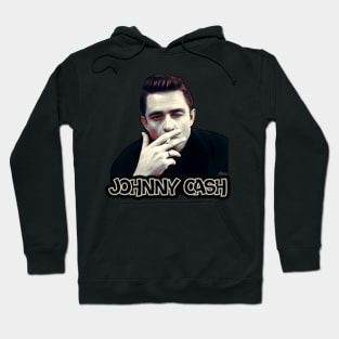 Retro Johnny Cash - man in black Hoodie